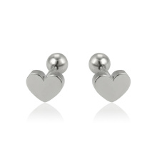 E-618 Xuping Bijoux Fashion Rhodium couleur conception simple coeur en forme de boucles d&#39;oreilles